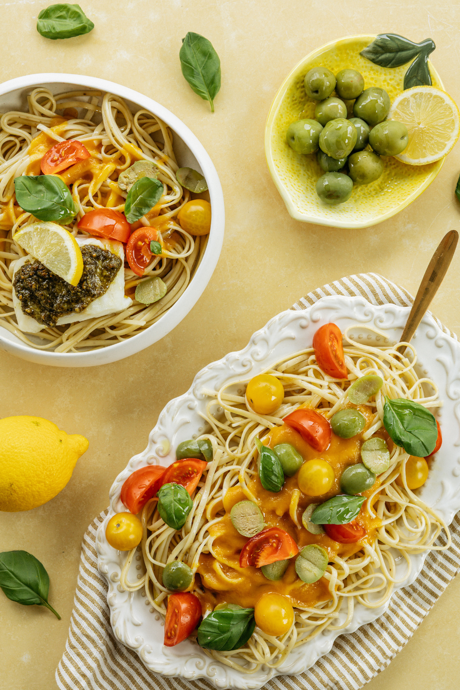 Pâtes linguine Avec Salsa della mamma giallo