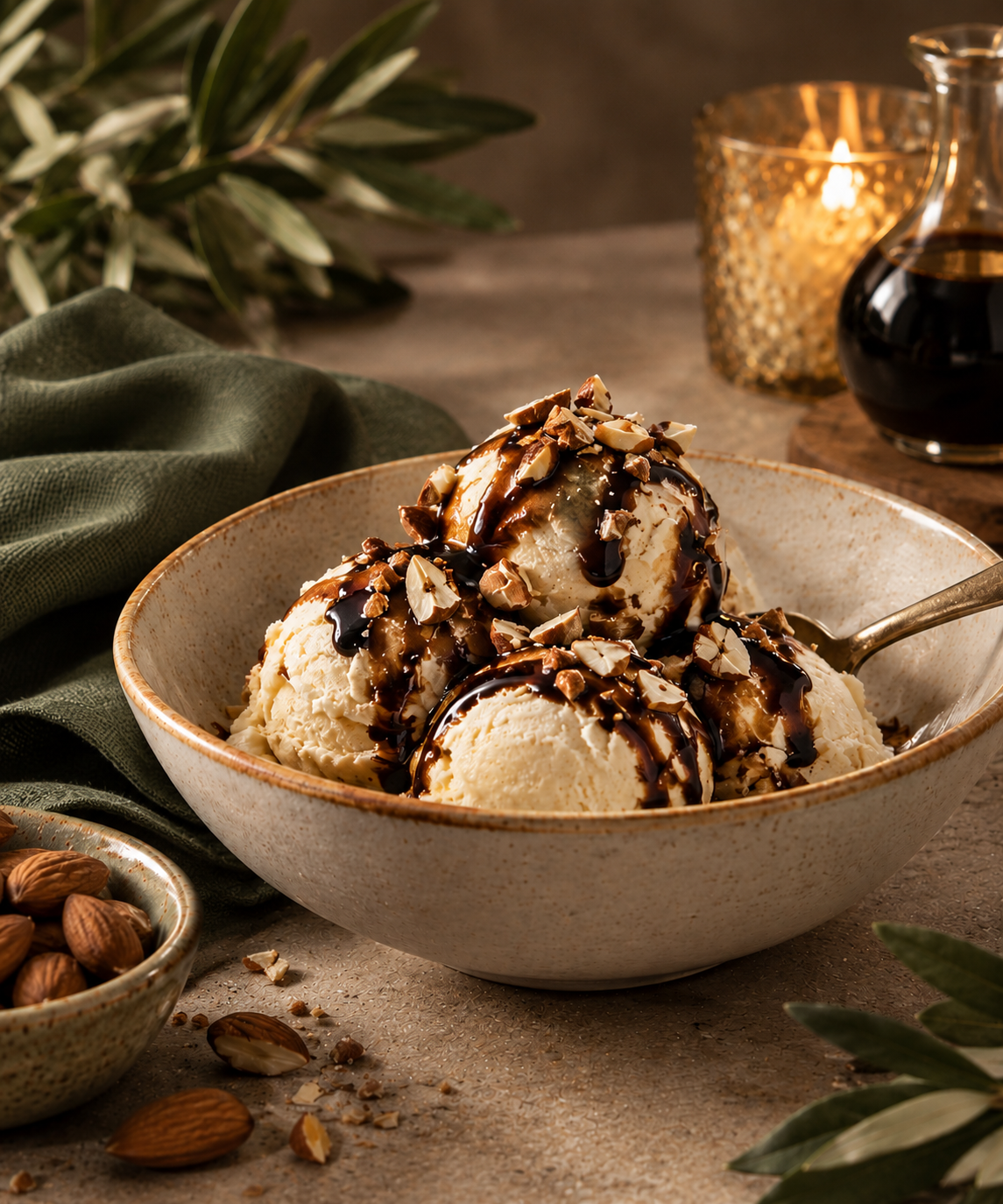 Glace aux amandes et au Balsamique Or