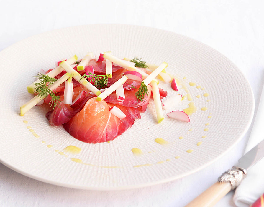 Gravad Lax au vinaigre de framboise