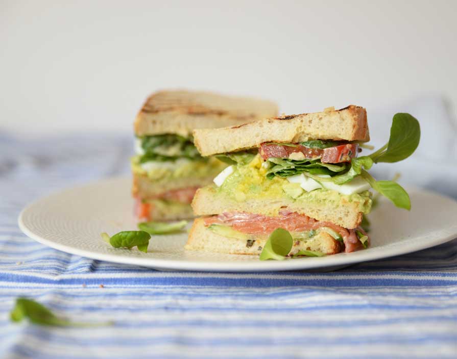 Club sandwich au saumon