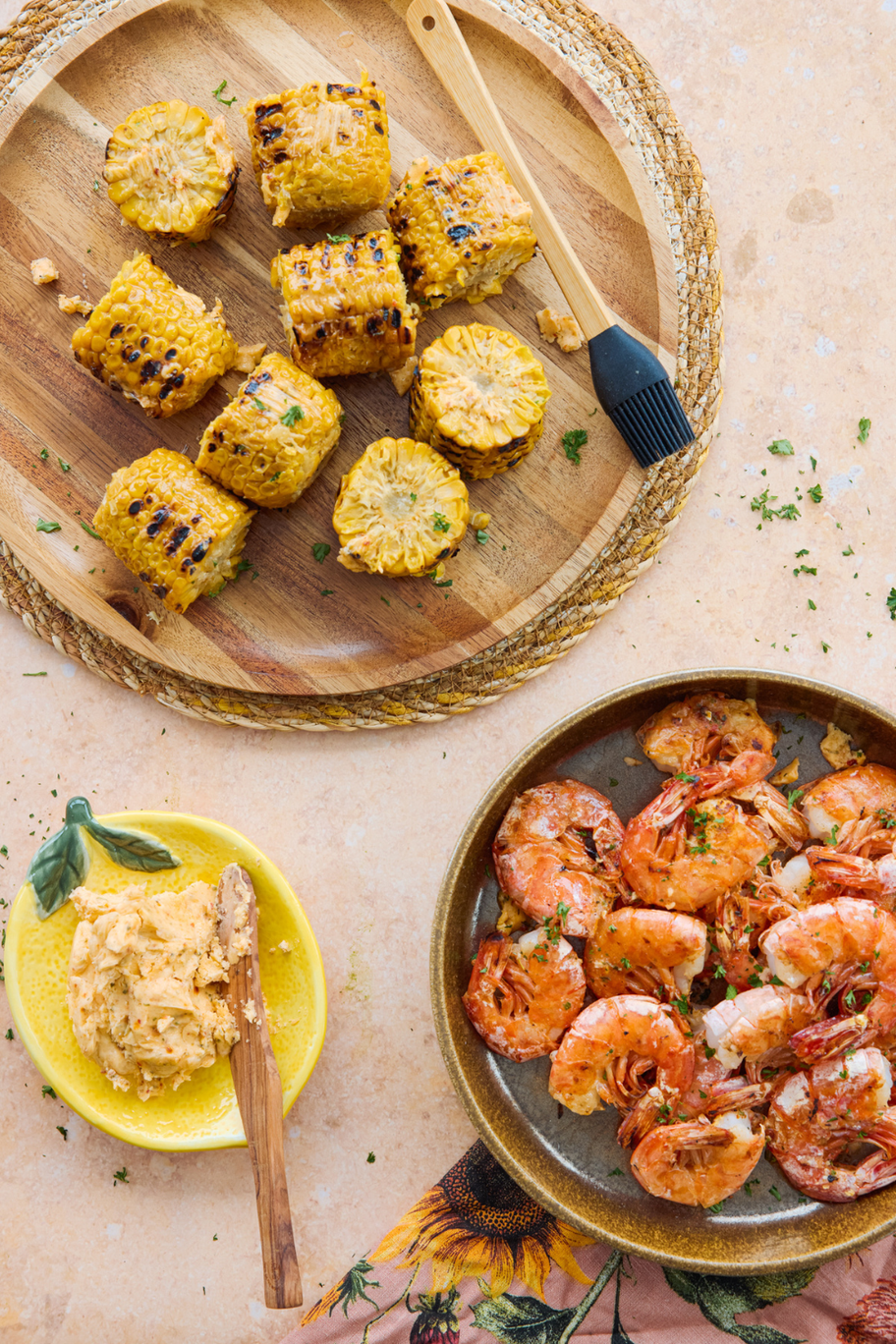 Gambas épicées & maïs