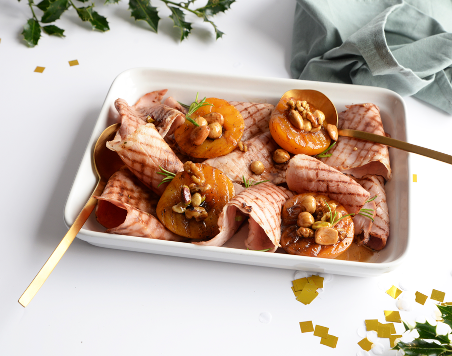 Pêches grillées au miel