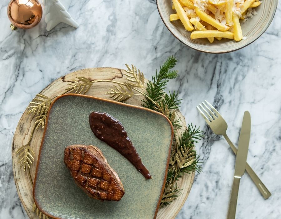 Magret de canard à la sauce Cumberland