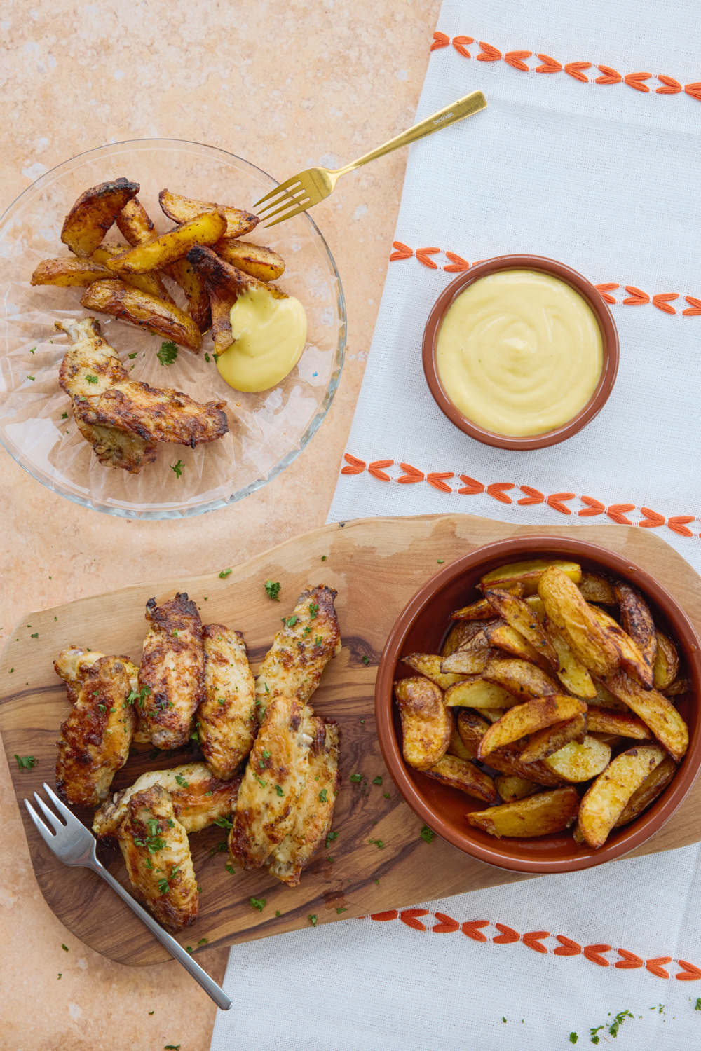 Bouchées apéritives de poulet et pommes de terre