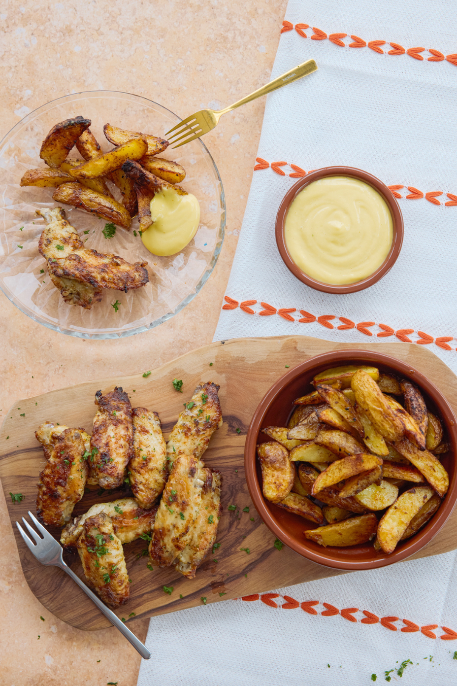 Bouchées apéritives de poulet et pommes de terre