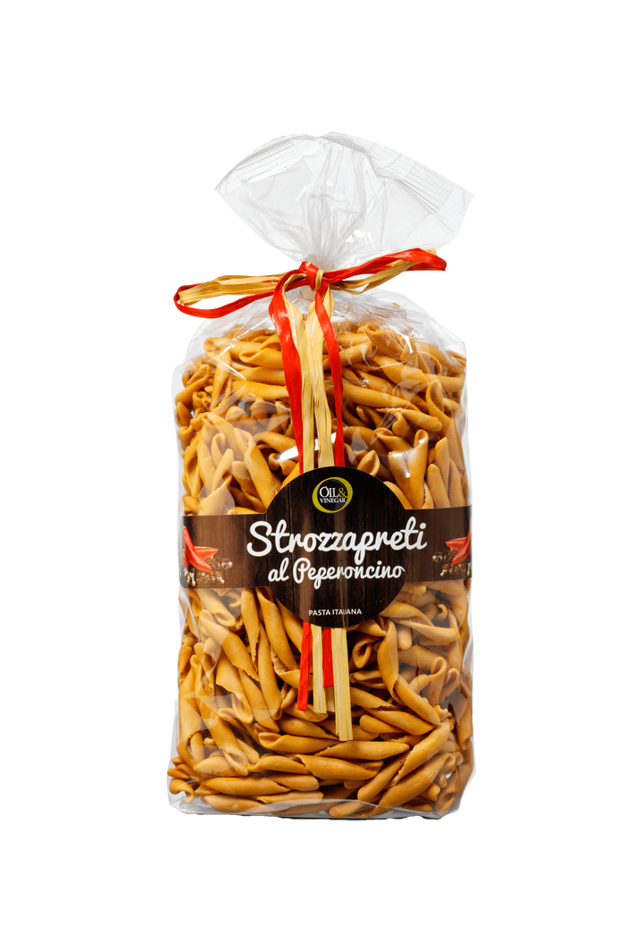 Rode Pasta verfijnd met Rode Chilipeper - Strozzapreti al Peperoncino - 500 g
