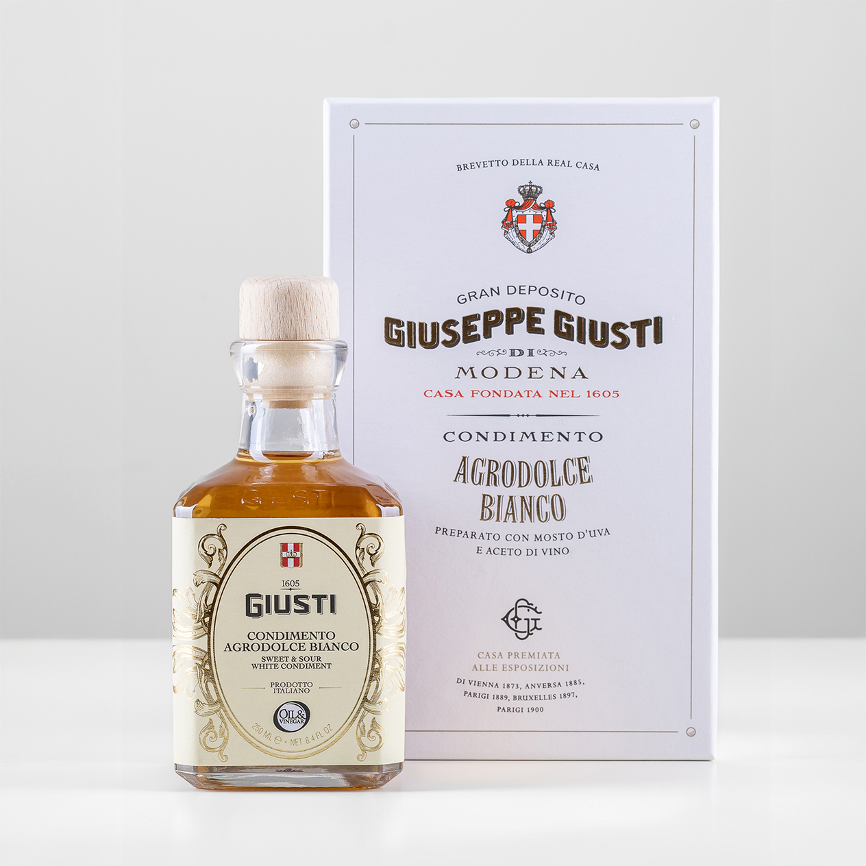 Coffret Cadeau Vinaigre Balsamique Blanc - Bianco di Modena - 250 ml