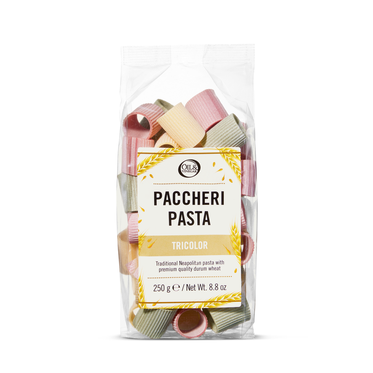Pastabuisjes - Paccheri Rigati Tricolore - 250g