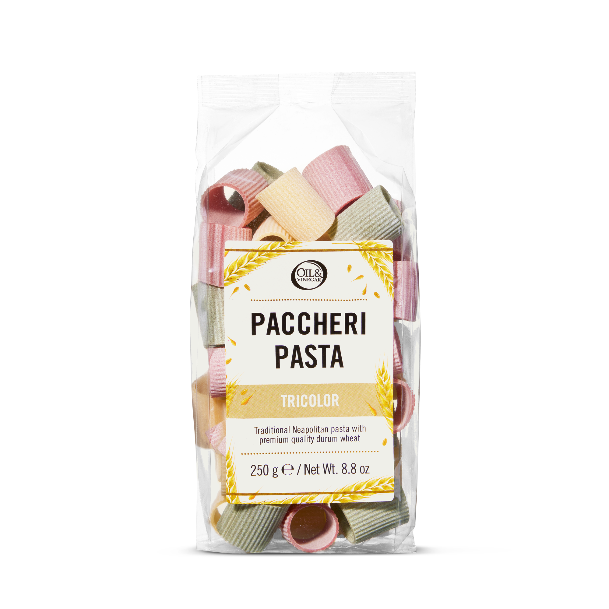 Pastabuisjes - Paccheri Rigati Tricolore - 250g