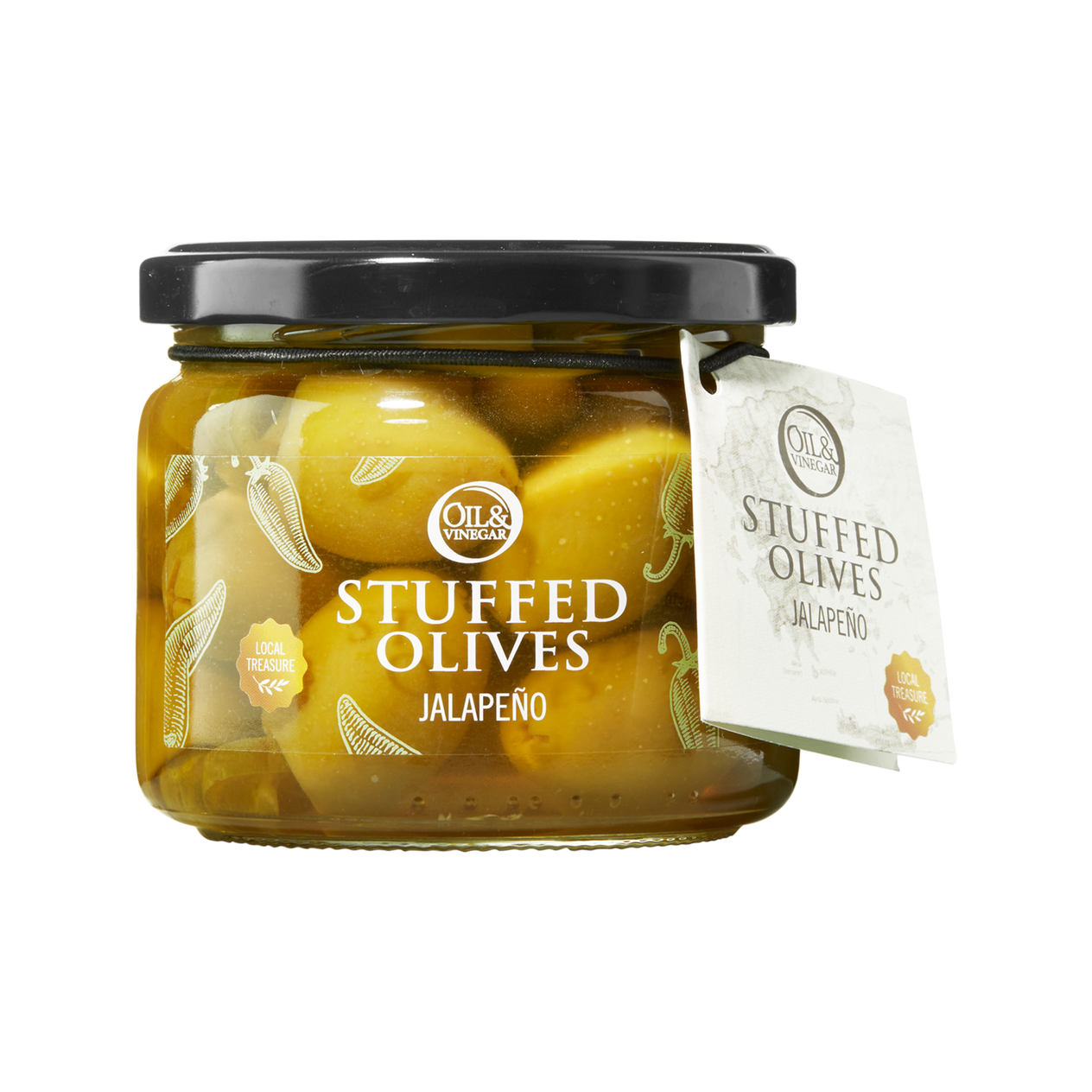 Olives Grecques Farcies au Jalapeño - 300 g