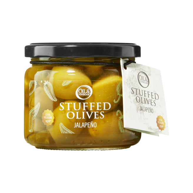 Olives Grecques Farcies au Jalapeño - 300 g