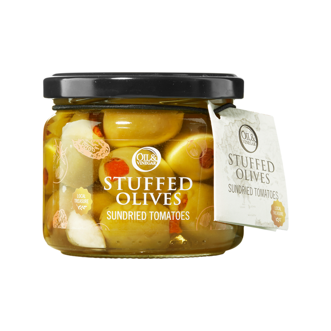 Olives Grecques Farcies aux Tomates Séchées - 300 g