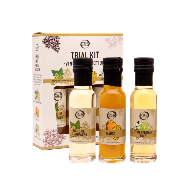 Coffret cadeau de 3 Vinaigres - Kit dégustation - Trial Kit - 3x100 ml