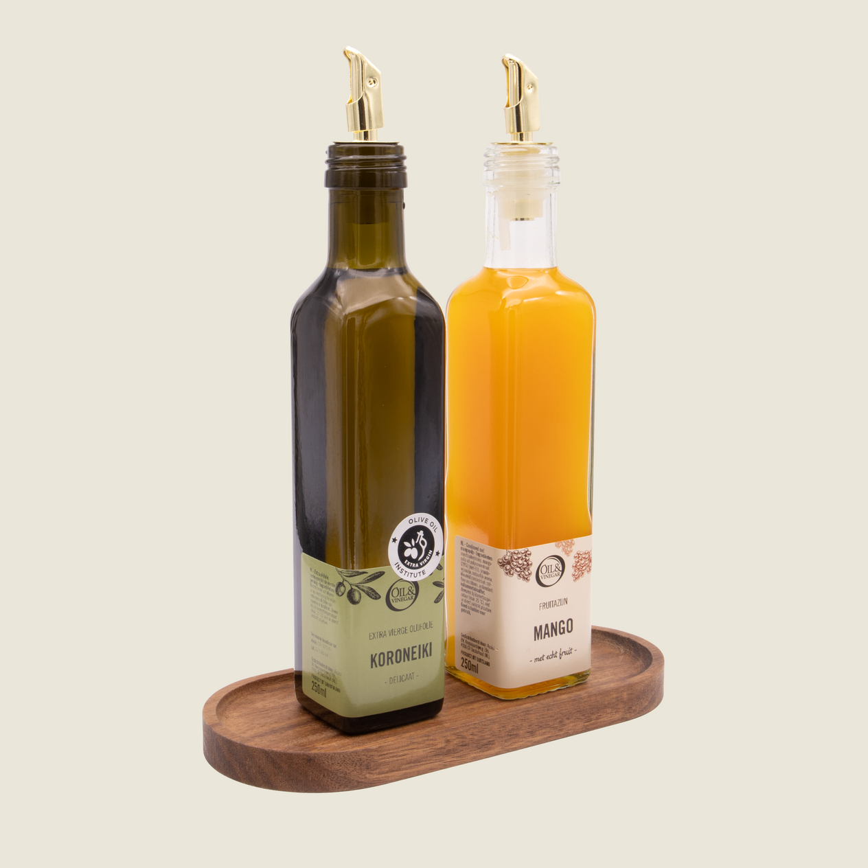 Plateau de service en bois d’acacia durable - 20 x 9 cm