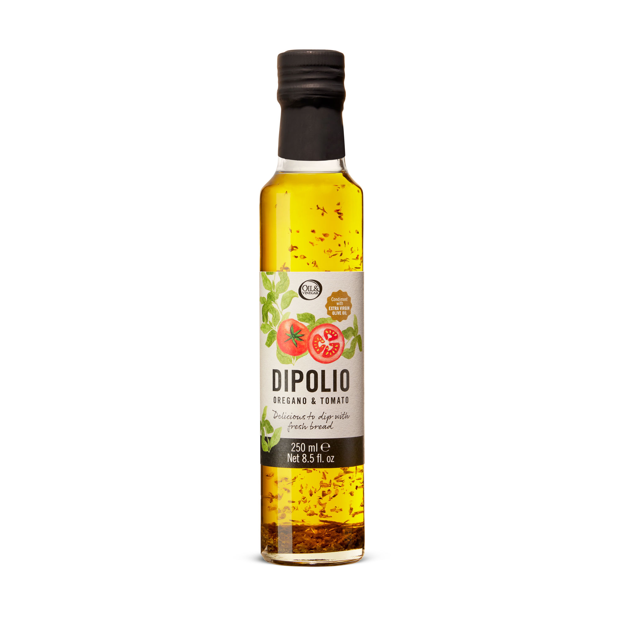 Huile d'Olive à Tremper pour Pain avec Origan et Tomate - 250 ml