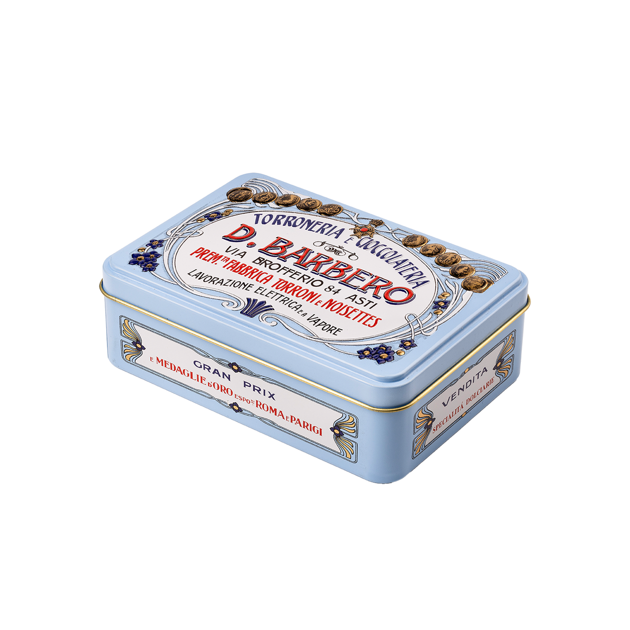 Hazelnootchocolade in vintageblik - 100g