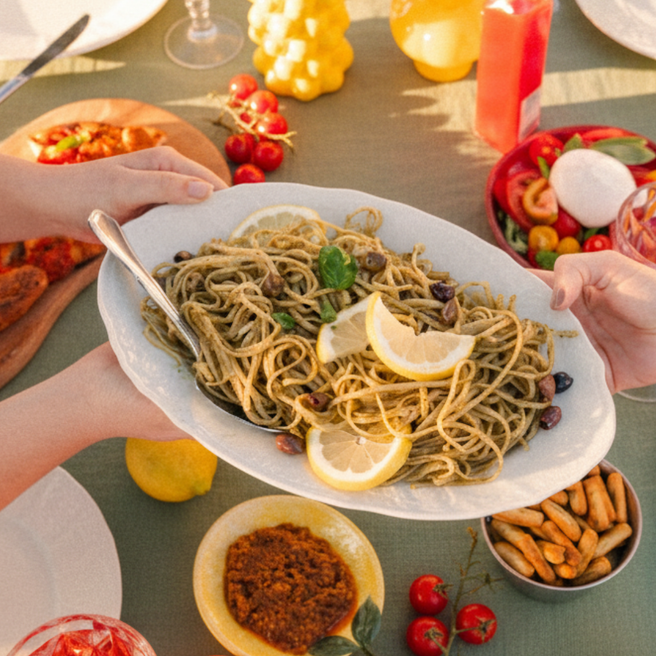 Linguine met Basilicum en Knoflook - 250g