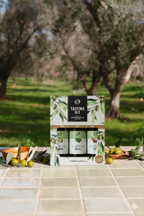 Trio d'Huiles d'Olive Extra Vierges au Citron, Basilic et Chili - Kit découverte - Coffret cadeau - 3x100ml