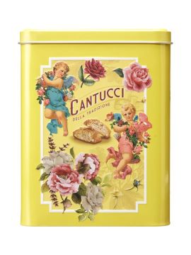 Cantuccini boîte à biscuits jaune - 500g