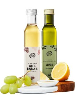Extra vierge olijfolie met citroen & Witte balsamico azijn - 2x 250ml