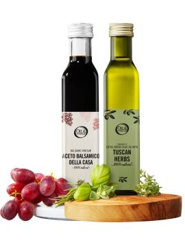 Balsamicoazijn & Extra vierge olijfolie met Toscaanse kruiden - 2x250ml