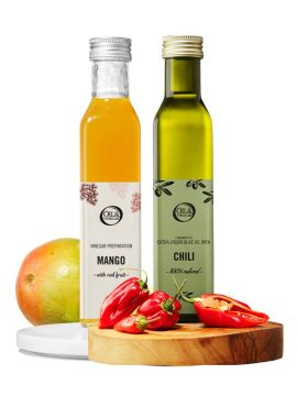 Mangoazijn & Extra vierge olijfolie met chili 